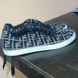 Fendi Black and Tan and white Sneakers